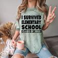 I Survived Elementary School Class Of 2018 Graduation Shirt Comfort Color Blast T-Shirt Fern