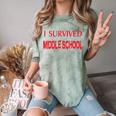 I Survived Middle School Graduation Shirt T-Shirt Comfort Color Blast T-Shirt Fern