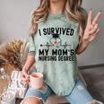 I Survived My Mom's Nursing Degree Nursing School Graduation Comfort Color Blast T-Shirt Fern