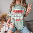 I Survived Nursing School Class Of 2025 Nurse Graduation Comfort Color Blast T-Shirt Fern
