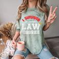 I Survived My Partner's Law Degree Graduation Shirt Comfort Color Blast T-Shirt Fern