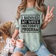 I Survived My Wife's Doctorate Program PhD Graduation Comfort Color Blast T-Shirt Fern