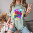 Totally 80's Tie Dye Retro Vibes 1980s Style Nostalgia Comfort Color Blast T-Shirt Fern