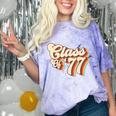 1977 Class Reunion Retro Class Of 77 High School Graduation Comfort Color Blast T-Shirt Amethyst