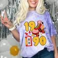 1990 Retro Raised On 90s Music Old School Nostalgia Punk Comfort Color Blast T-Shirt Amethyst