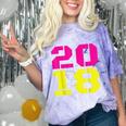 2018 Big Neon Numbers For The New Year Or Graduation Comfort Color Blast T-Shirt Amethyst