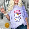 2021 Kindergarden Graduation Celebration Dapping Cat For Men Women Kids Comfort Color Blast T-Shirt Amethyst