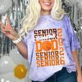 2026 Basketball Senior Dad Graduation Matching Family Comfort Color Blast T-Shirt Amethyst