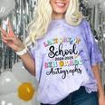 2026 Last Day Of School Autograph 8th Grade Graduation Party Comfort Color Blast T-Shirt Amethyst