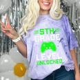 5th Grade Level Unlocked Back To School Gamer Graduation Comfort Color Blast T-Shirt Amethyst