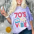 70s Retro Style Roller Skate Cassette Music Nostalgia Comfort Color Blast T-Shirt Amethyst 70s Retro Style Roller Skate Cassette Music Nostalgia Comfort Color Blast T-Shirt Amethyst