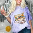 80s 90s Retro Party Costume Nostalgia Cassette Tape Pencil Comfort Color Blast T-Shirt Amethyst