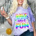 80's Girls Just Wanna Have Fun Nostalgia 1980s Style Premium Tri-Blend Comfort Color Blast T-Shirt Amethyst