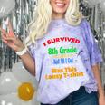 8th Grade Graduation Boys Girls Grad Education Comfort Color Blast T-Shirt Amethyst