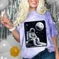 Aesthetic Spaceman Astronaut On The Moon Space Introvert Comfort Color Blast T-Shirt Amethyst