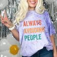 Always Avoiding People Shy Introvert Comfort Color Blast T-Shirt Amethyst