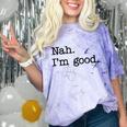Antisocial Nah I'm Good Introvert Sarcastic Saying Comfort Color Blast T-Shirt Amethyst