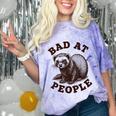 Bad At People Ferret Introvert Saying Slogan Tee Comfort Color Blast T-Shirt Amethyst Bad At People Ferret Introvert Saying Slogan Tee Comfort Color Blast T-Shirt Amethyst