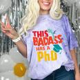 This Badass Has a PhD Doctor Graduation Comfort Color Blast T-Shirt Amethyst