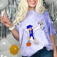Basketball Dabbing Shirt Senior Graduation Him Her Comfort Color Blast T-Shirt Amethyst