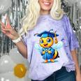 Bee Graduation Cute Kindergarten Elementary High School Comfort Color Blast T-Shirt Amethyst