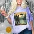 Bigfoot Sasquatch Alien Spaceship UFO Introvert Bruh Comfort Color Blast T-Shirt Amethyst