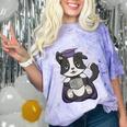 Border Collie Dog Lover Cute Anime School Graduation Men Women Kids Comfort Color Blast T-Shirt Amethyst