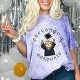 Boys Girls Preschool Graduate Sloth Graduation Cap Comfort Color Blast T-Shirt Amethyst