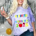 My Brother Graduated Kindergarten Class Of 2025 Graduation Comfort Color Blast T-Shirt Amethyst