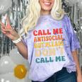 Call Me Antisocial But Please Don't Call Me Introvert Comfort Color Blast T-Shirt Amethyst