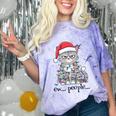 Cat Ew People Adult Humor Introvert Anti-Social Comfort Color Blast T-Shirt Amethyst