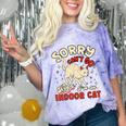 Cat Lover Sorry Cant Go Im An Indoor Introvert Cat Mom Comfort Color Blast T-Shirt Amethyst Cat Lover Sorry Cant Go Im An Indoor Introvert Cat Mom Comfort Color Blast T-Shirt Amethyst