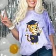 Cheetah Graduation Cute Kindergarten Elementary High School Comfort Color Blast T-Shirt Amethyst