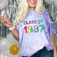 Class Of 1987 School Reunion College Highschool Graduation Comfort Color Blast T-Shirt Amethyst