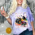 Class Of 2022 Monster Truck Graduation Cap Retro Sunset Boy Comfort Color Blast T-Shirt Amethyst