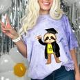 Class Of 2022 Sloth Graduation Masters College High School Comfort Color Blast T-Shirt Amethyst