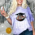 Class Of 2024 Graduation Senior Football Mom 2024 Comfort Color Blast T-Shirt Amethyst