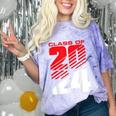Class Of 2024 High School Senior Graduation Red Sports Style Comfort Color Blast T-Shirt Amethyst