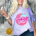 Class Of 2024 Senior Pink Retro Classic Girl Grad Graduation Comfort Color Blast T-Shirt Amethyst