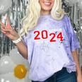 Class Of 2024 Senior Year Boys Girls School Graduation Comfort Color Blast T-Shirt Amethyst