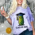 Class Of 2026 Graduation Pickle Trendy Graduate Humor Comfort Color Blast T-Shirt Amethyst