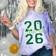 Class Of 2026 Graduation Varsity Green And On The Back Comfort Color Blast T-Shirt Amethyst