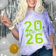 Class Of 2026 Graduation Varsity Lime Green Letters Comfort Color Blast T-Shirt Amethyst