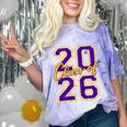 Class Of 2026 Graduation Varsity Purple Yellow On The Back Comfort Color Blast T-Shirt Amethyst