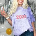 Class Of 2031 Graduation T-Shirt With Space For Hand Prints Comfort Color Blast T-Shirt Amethyst