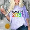 Class Of 2031 Pre-K -12th Grade Hand Prints Space Graduation Comfort Color Blast T-Shirt Amethyst