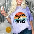 Class Of 2035 Senior Graduate Retro Graduation Comfort Color Blast T-Shirt Amethyst