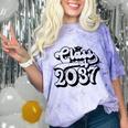 Class Of 2037 Senior Retro 2037 Grad Graduate Graduation Comfort Color Blast T-Shirt Amethyst