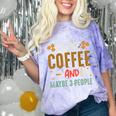 Coffee & Introvert Humor Tee Quote Cute Font Comfort Color Blast T-Shirt Amethyst