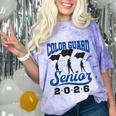 Color Guard Senior 2026 Flags Marching Band Graduation Grad Comfort Color Blast T-Shirt Amethyst